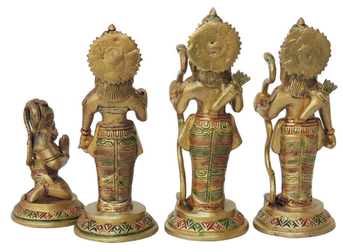 Brass Ram Darbar God Idol Statue 1.06Kg